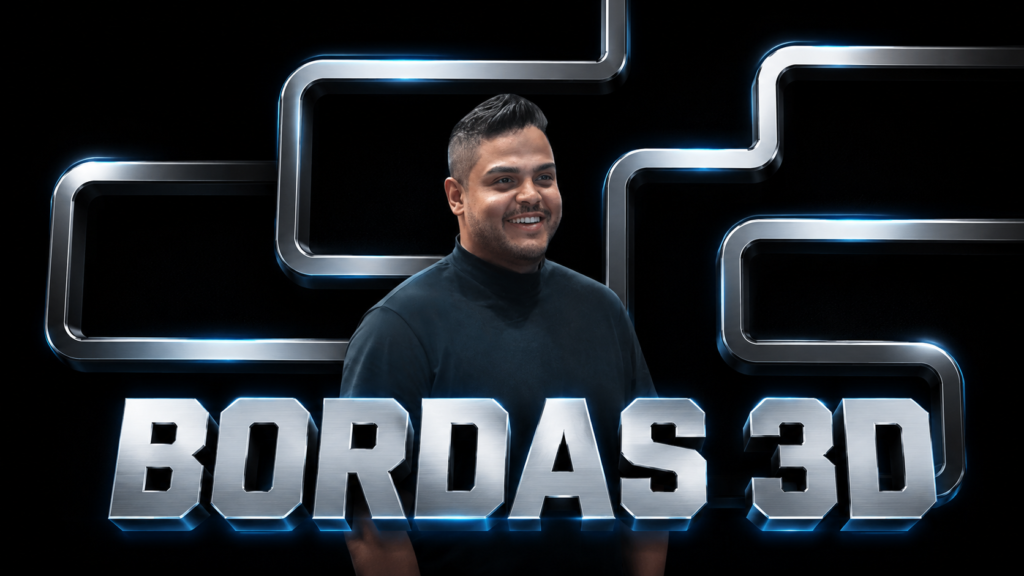 Bordas 3D — arte de conteúdo ArenaVerso